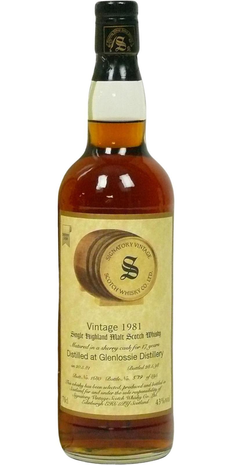 Glenlossie 1981 SV  Vintage Collection