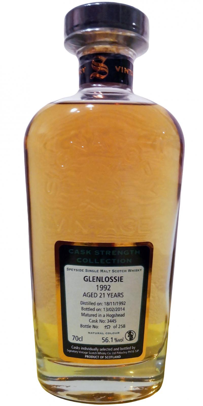 Glenlossie 1992 SV  Cask Strength Collection