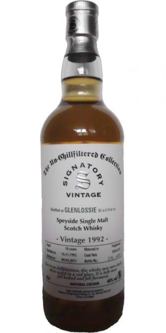 Glenlossie 1992 SV  The Un-Chillfiltered Collection