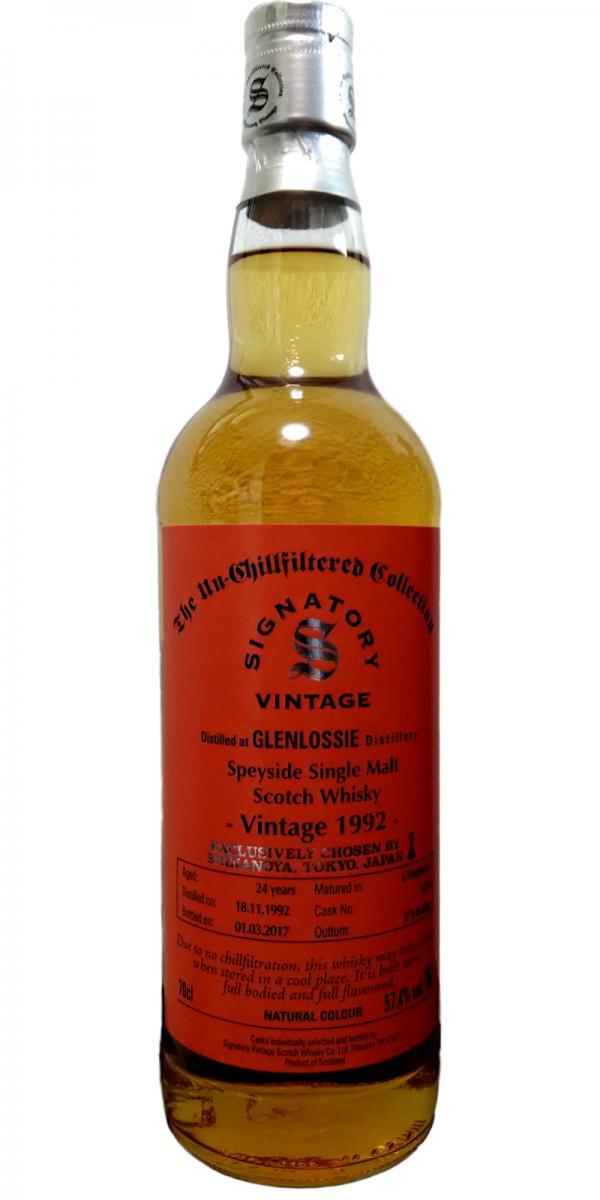 Glenlossie 1992 SV  The Un-Chillfiltered Collection