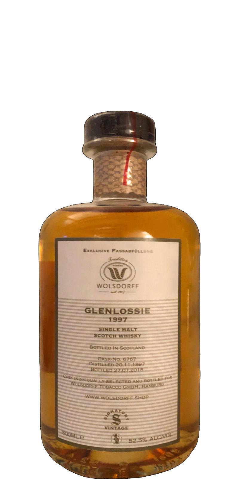 Glenlossie 1997 SV  Wolsdorff - Exklusive Fassabfüllung