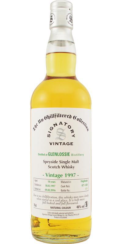 Glenlossie 1997 SV  The Un-Chillfiltered Collection