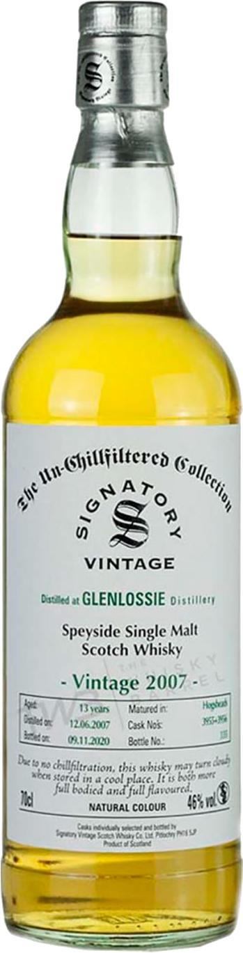 Glenlossie 2007 SV  The Un-Chillfiltered Collection