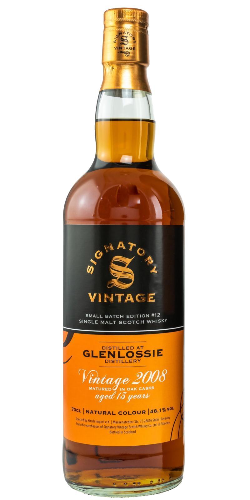 Glenlossie 2008 SV  Small Batch Edition #12