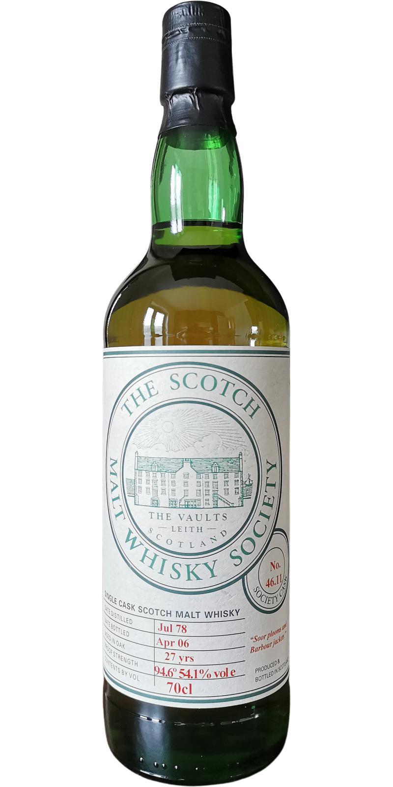 Glenlossie 1978 SMWS 46.11  Soor plooms and Barbour jackets