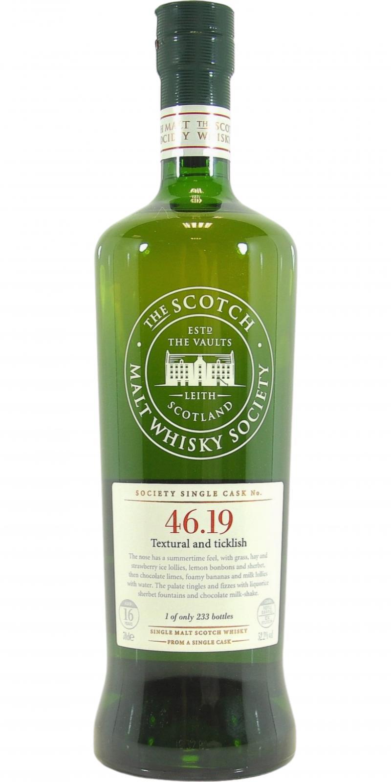 Glenlossie 1992 SMWS 46.19  Textural and ticklish