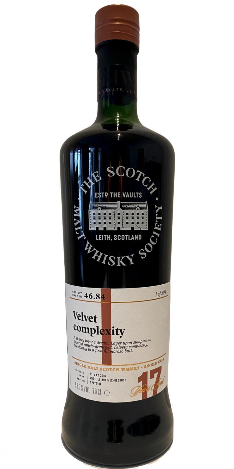 Glenlossie 2002 SMWS 46.84  Velvet complexity