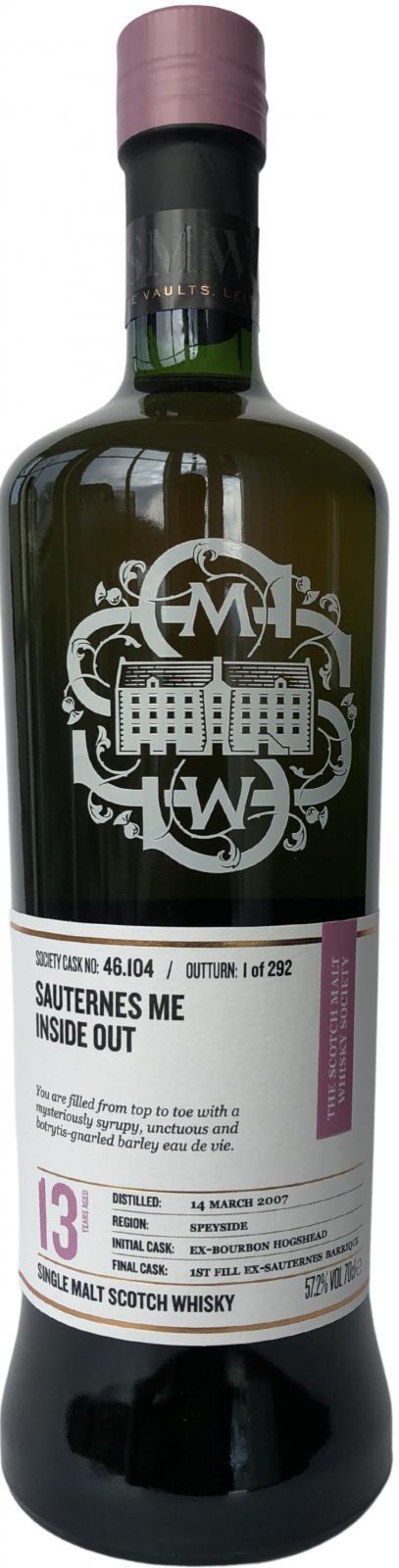 Glenlossie 2007 SMWS 46.104  Sauternes me inside out