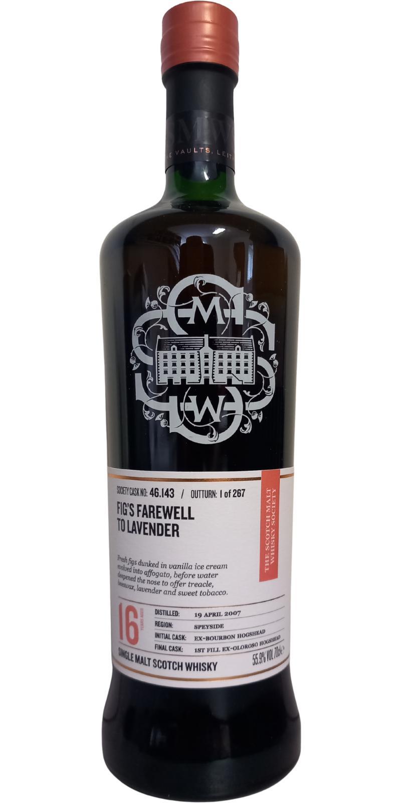 Glenlossie 2007 SMWS 46.143  Fig's farewell to lavender