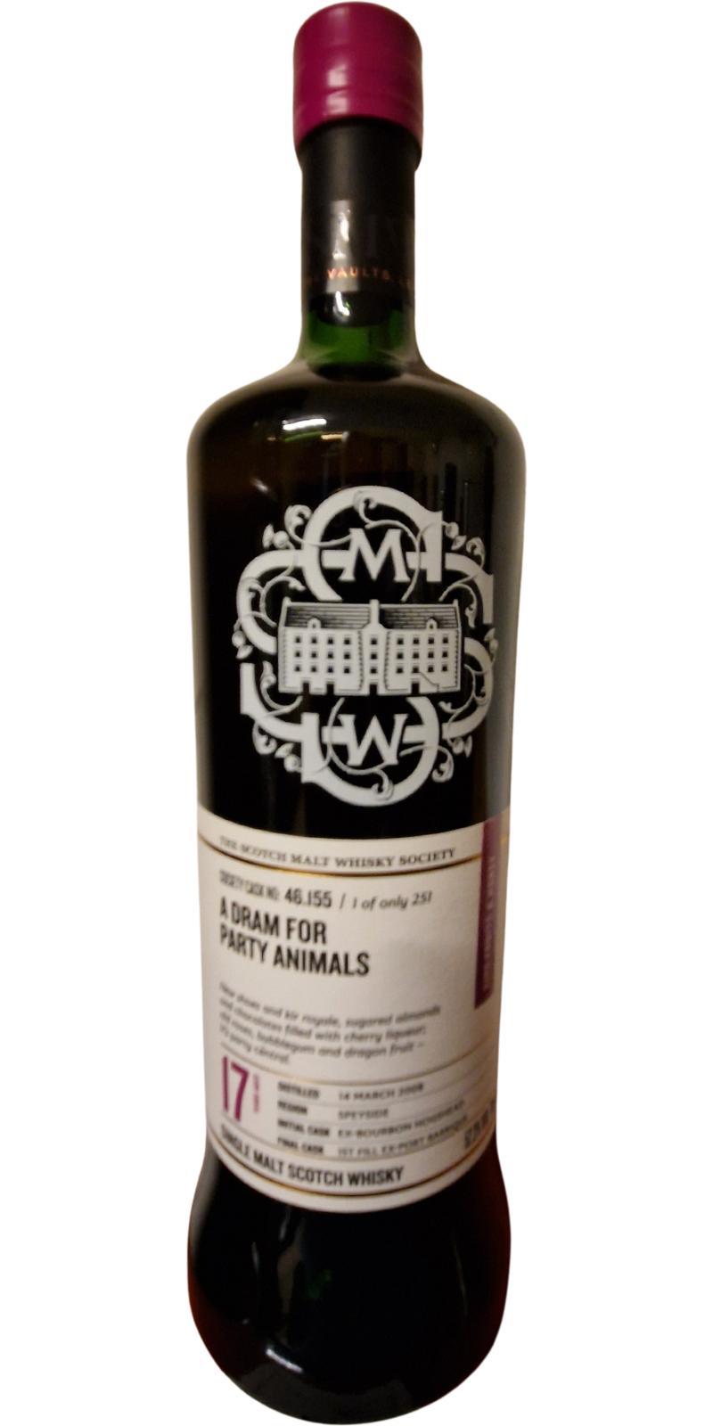 Glenlossie 2008 SMWS 46.155  A dram for party animals