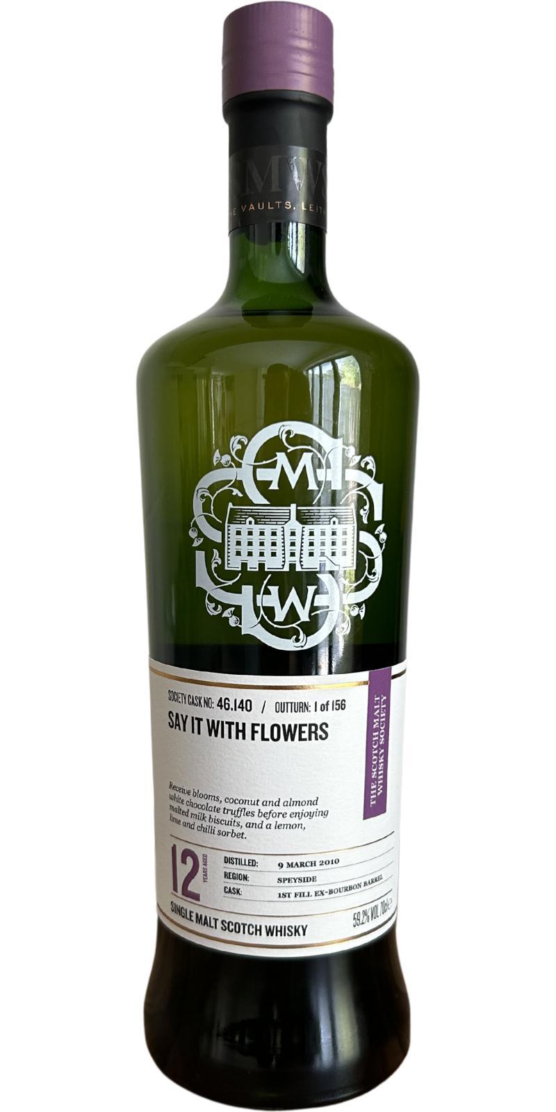 Glenlossie 2010 SMWS  46.140  Say it with flowers