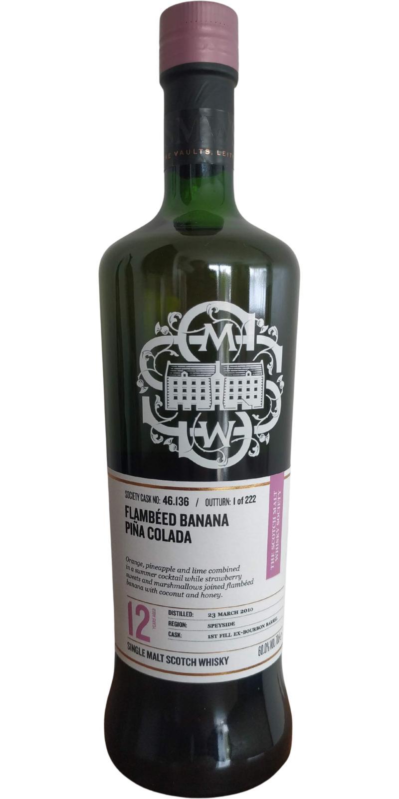 Glenlossie 2010 SMWS 46.136  Flambéed banana piña colada