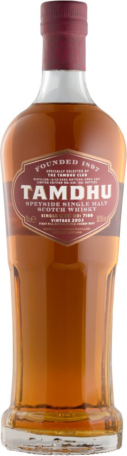 Tamdhu 2003  The Tamdhu Club