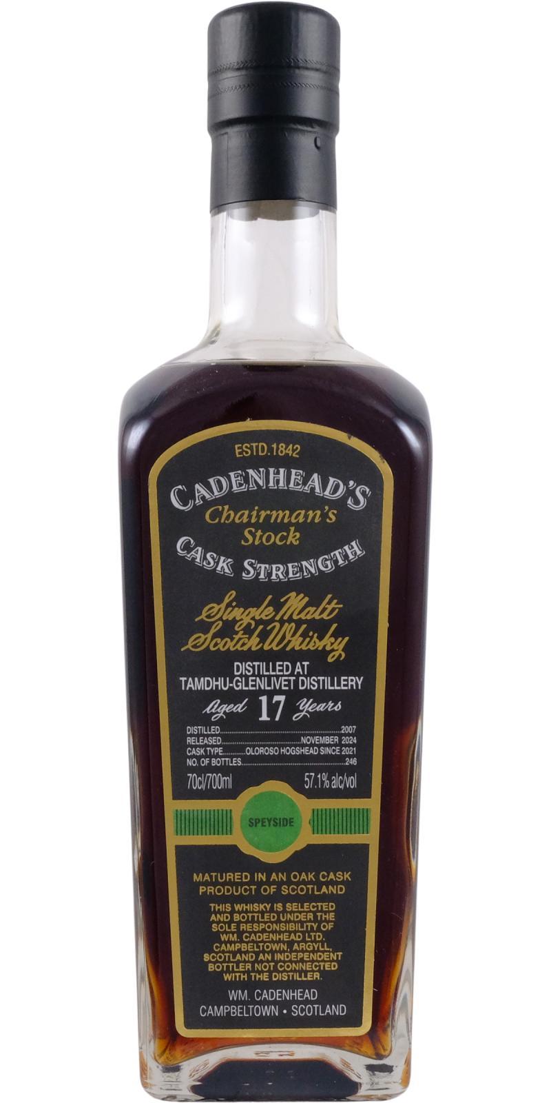 Tamdhu 2007 CA  Chairman's Stock