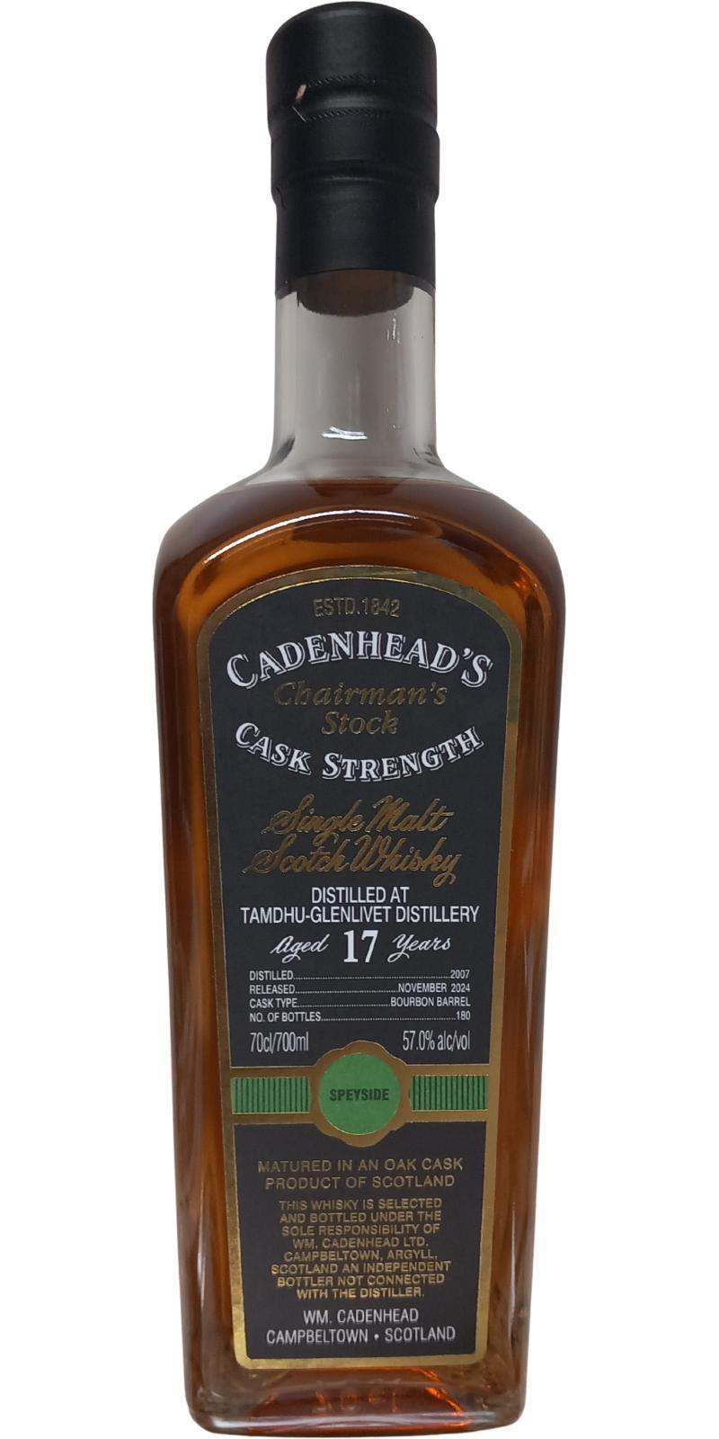 Tamdhu 2007 CA  Chairman's Stock