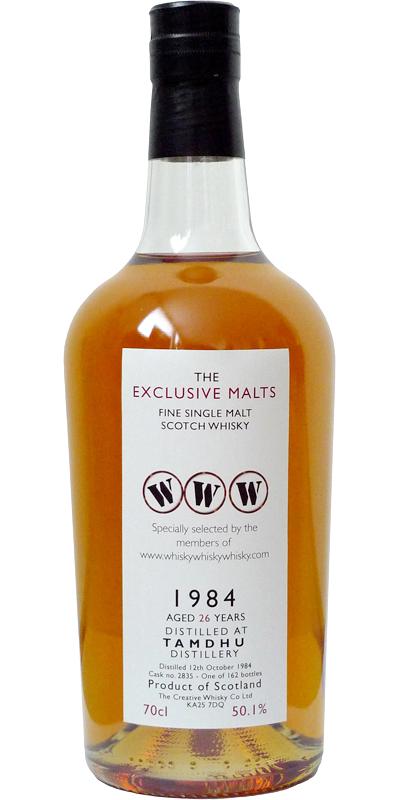 Tamdhu 1984 CWC  WWW Forum bottling