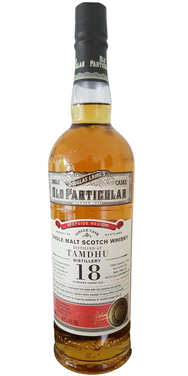 Tamdhu 1998 DL  Old Particular
