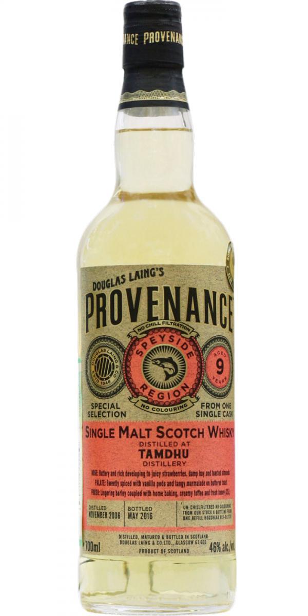 Tamdhu 2006 DL  Provenance