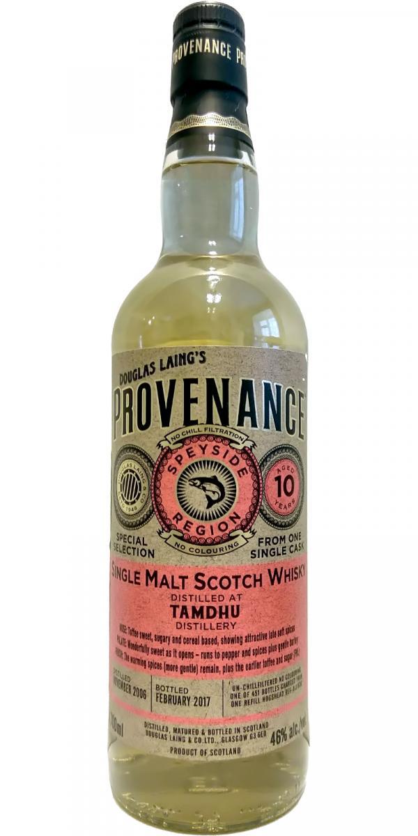 Tamdhu 2006 DL  Provenance