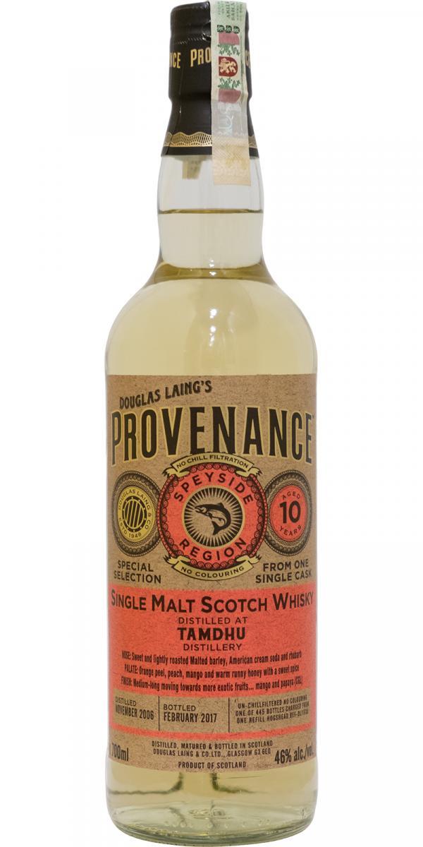 Tamdhu 2006 DL  Provenance