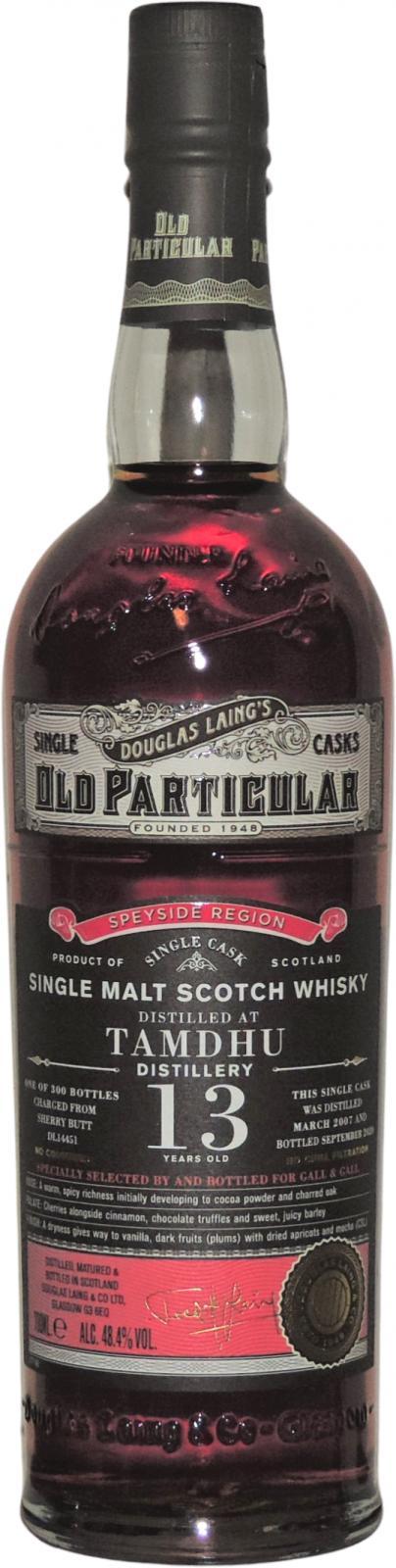 Tamdhu 2007 DL  Old Particular