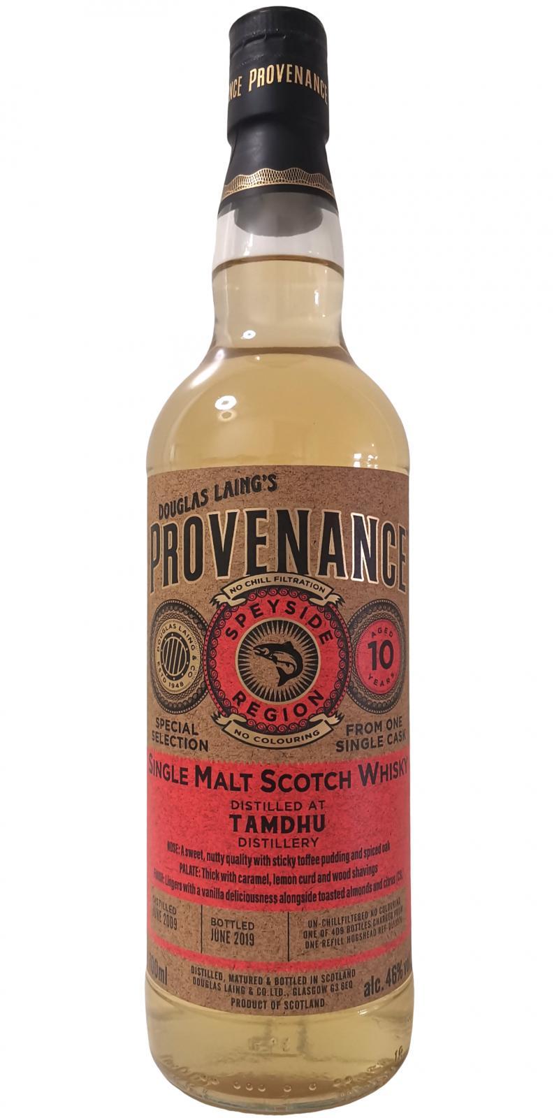 Tamdhu 2009 DL  Provenance