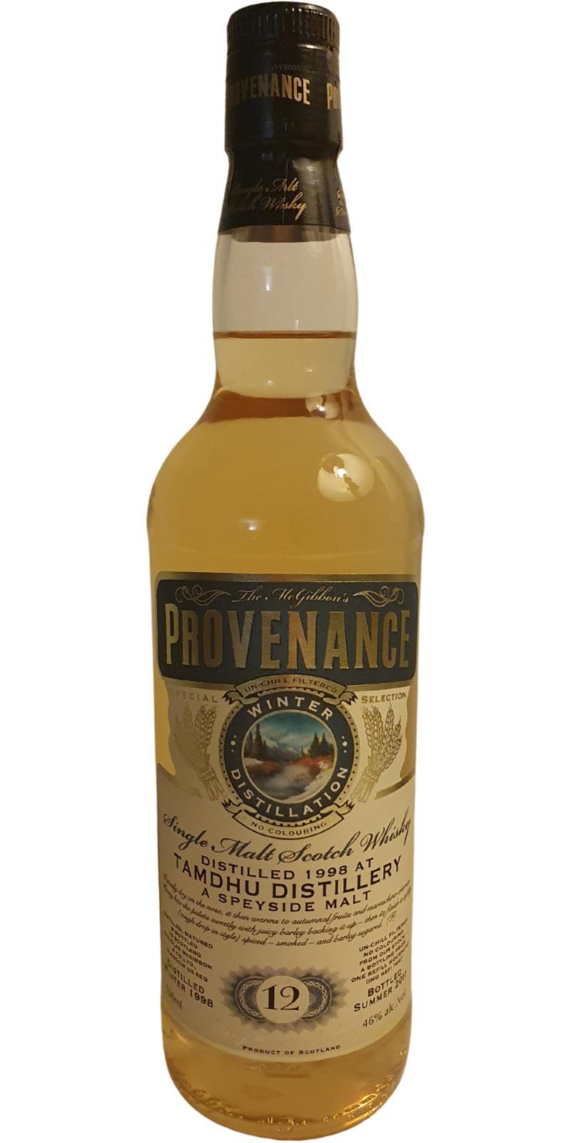 Tamdhu 1998 McG  McGibbon's Provenance