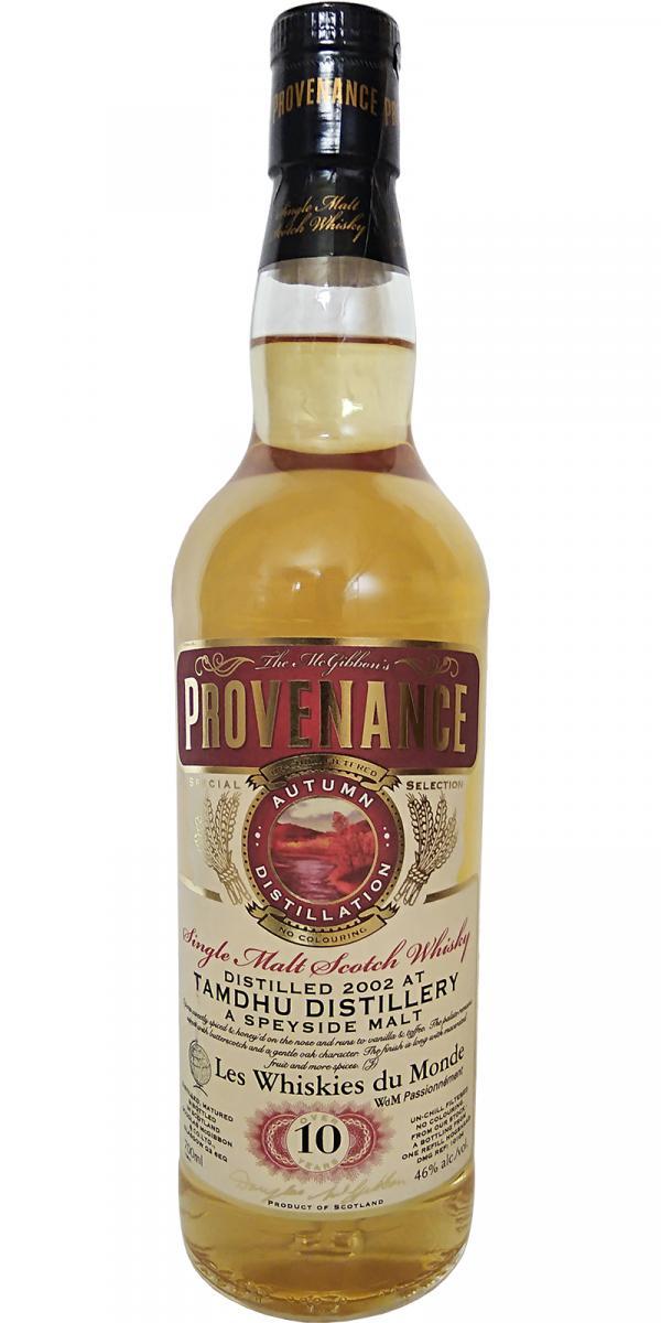 Tamdhu 2002 McG  McGibbon's Provenance