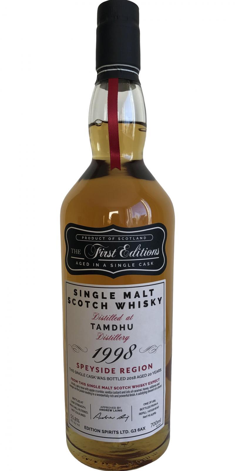 Tamdhu 1998 ED  The First Editions