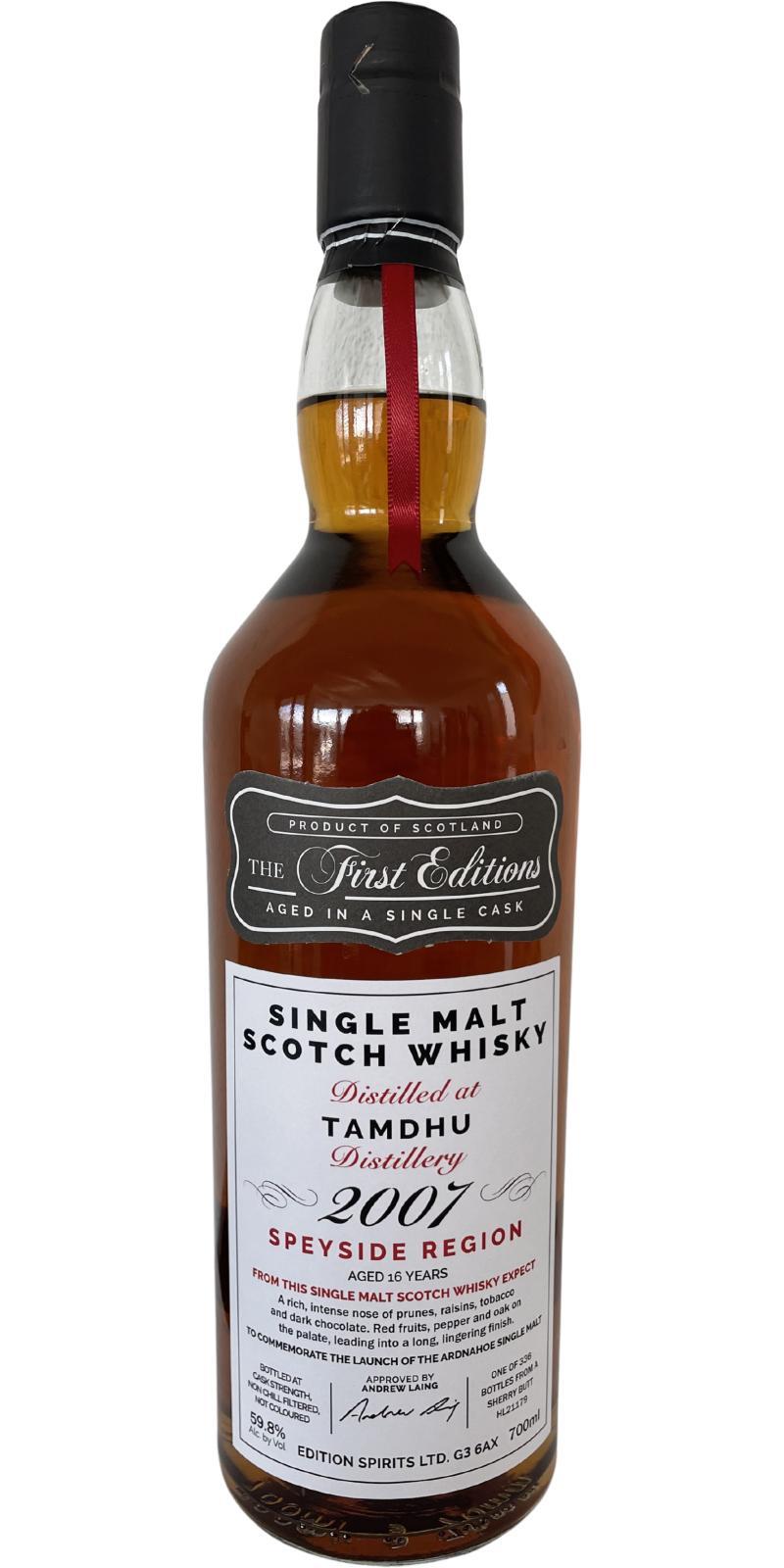 Tamdhu 2007 ED  The First Editions