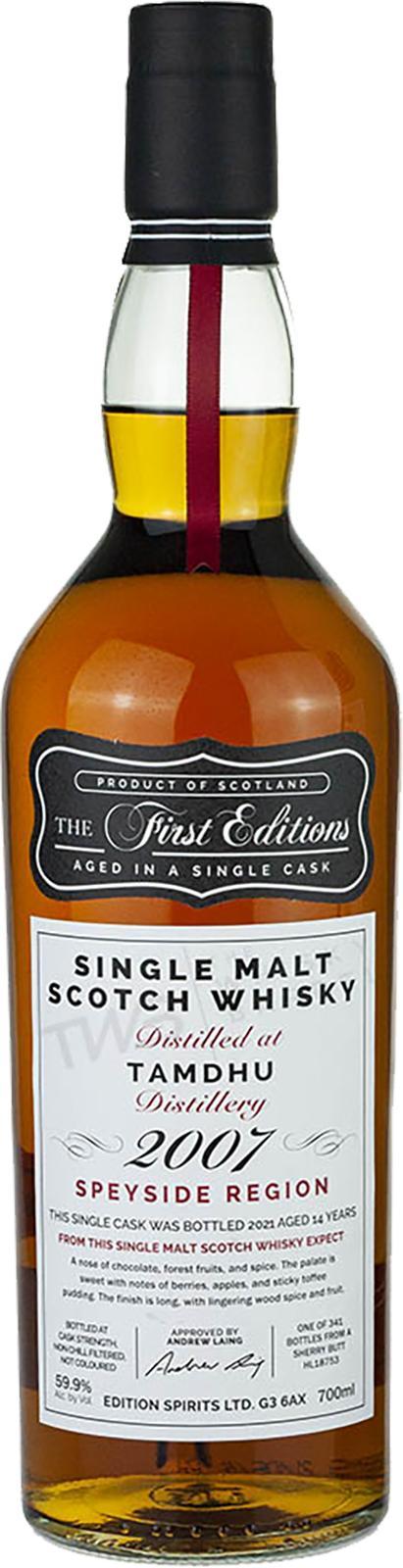 Tamdhu 2007 ED  The First Editions