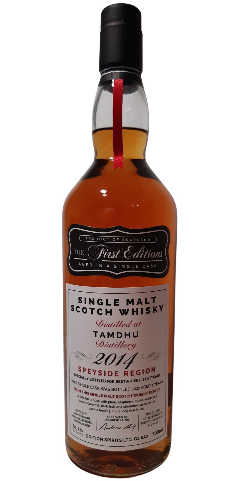 Tamdhu 2014 ED  The First Editions