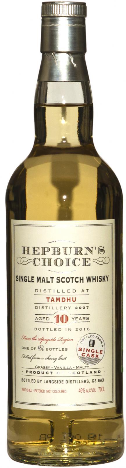Tamdhu 2007 LsD  Hepburn's Choice