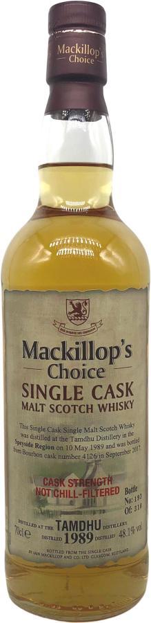 Tamdhu 1989 McC  Single Cask - Cask Strength