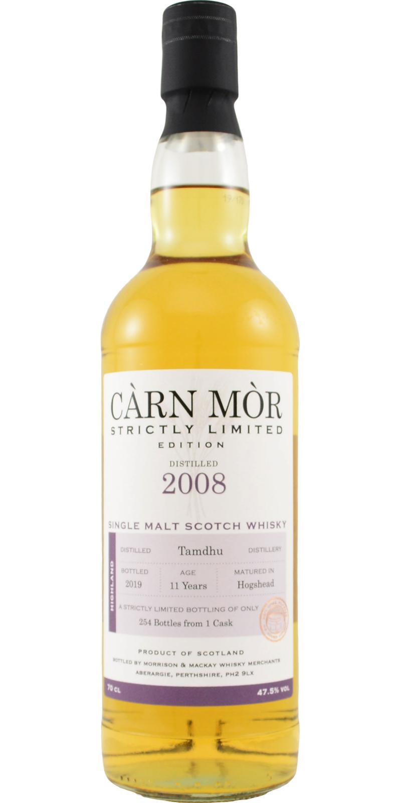 Tamdhu 2008 MMcK  Càrn Mòr - Strictly Limited Edition