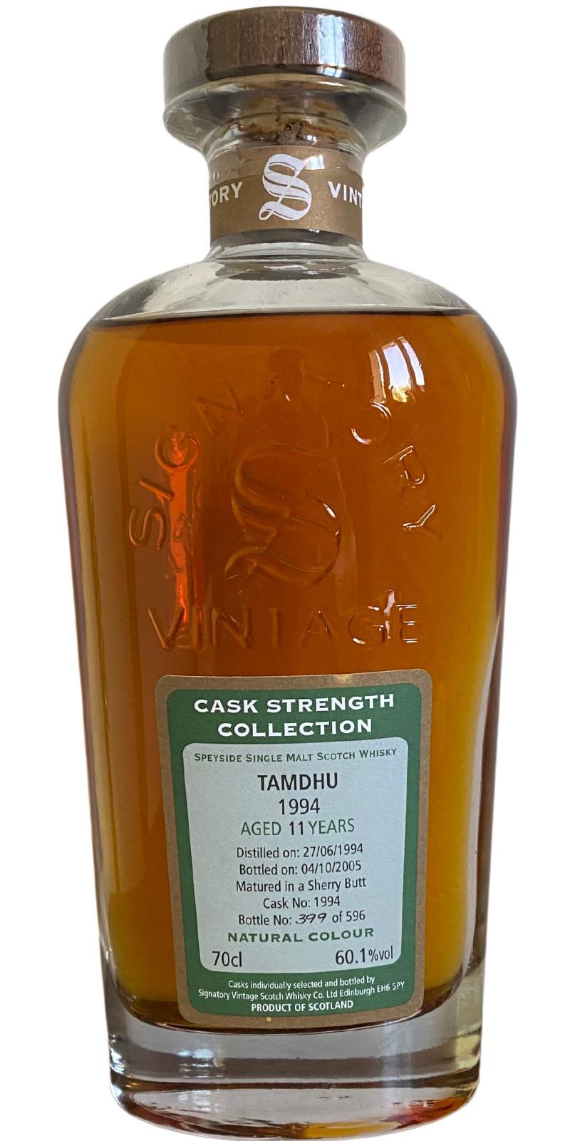 Tamdhu 1994 SV  Cask Strength Collection