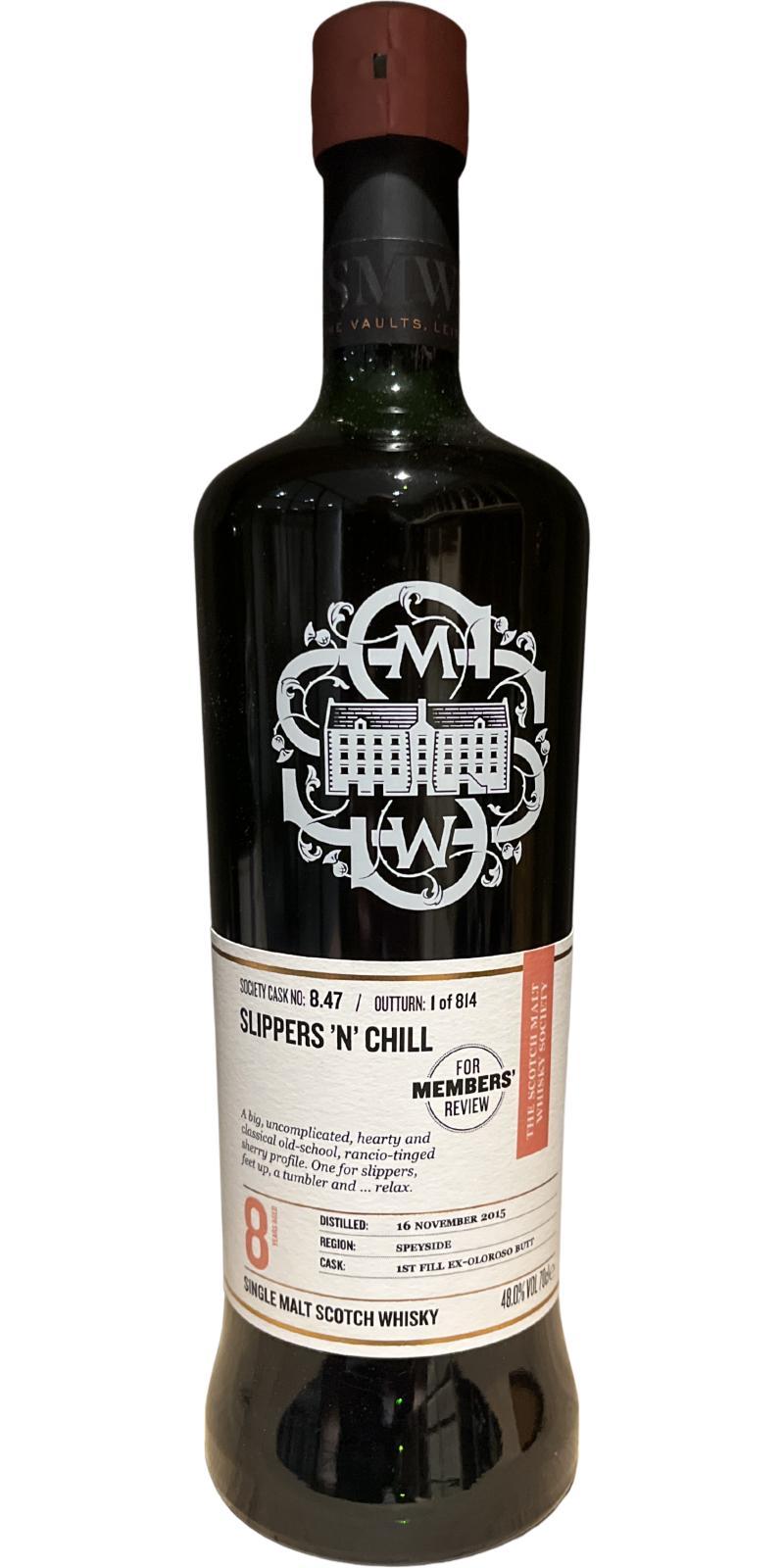 Tamdhu 2015 SMWS 8.47  Slippers 'n' chill