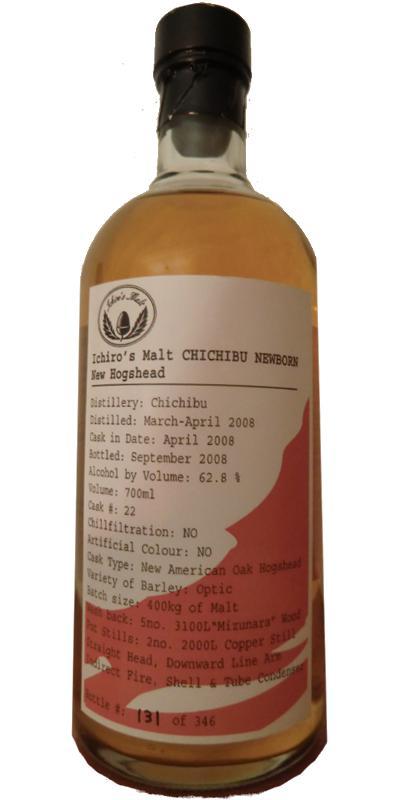 Chichibu 2008 Ichiro's Malt - Newborn - New Hogshead