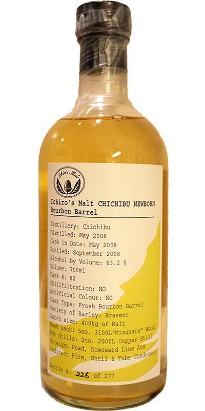 Chichibu 2008 Ichiro's Malt - Newborn - Bourbon Barrel