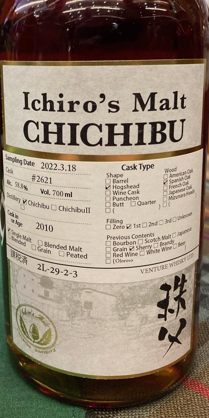 Chichibu 2010 Cask Sample Bottle