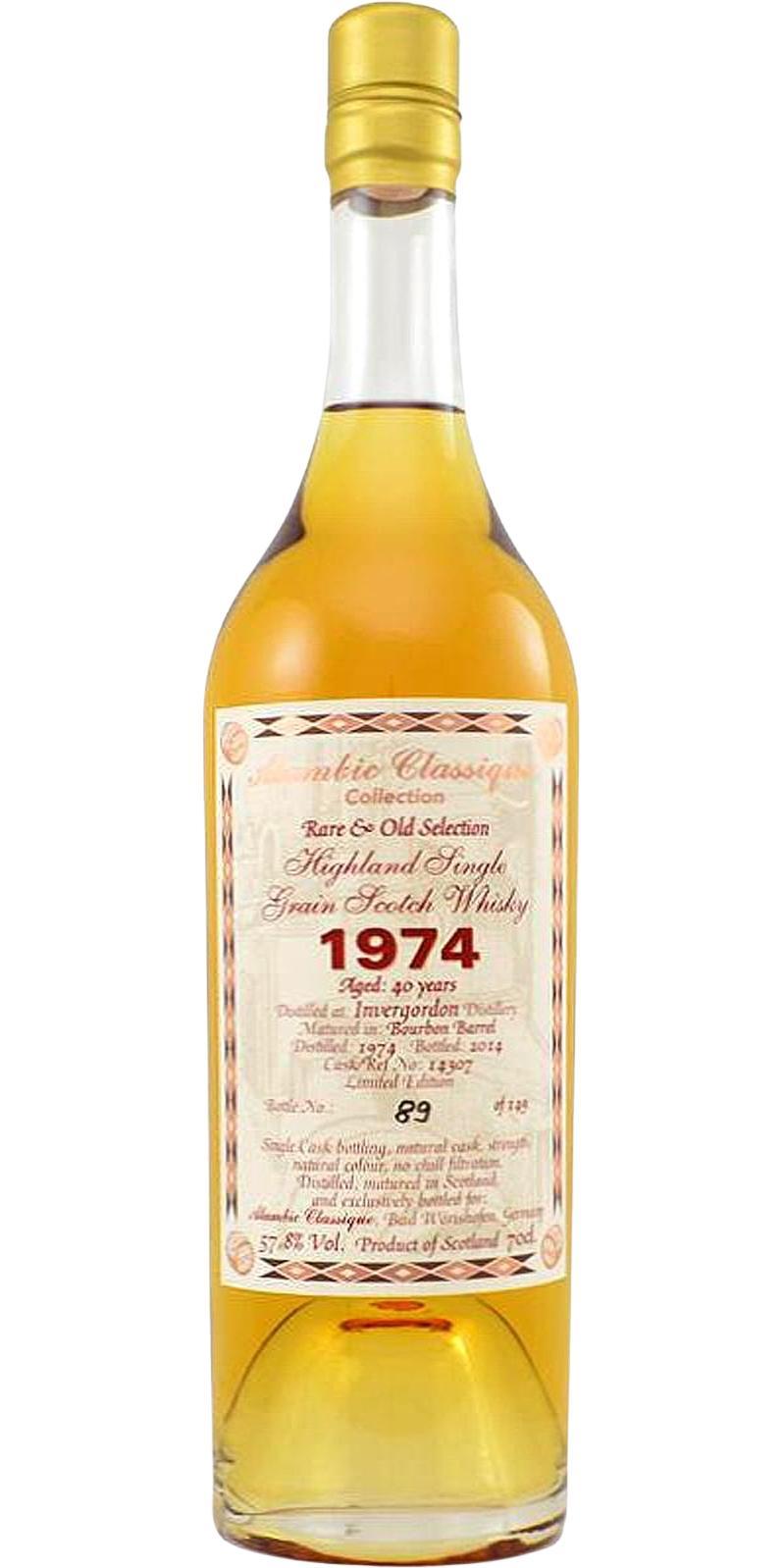 Invergordon 1974 AC  Rare & Old Selection