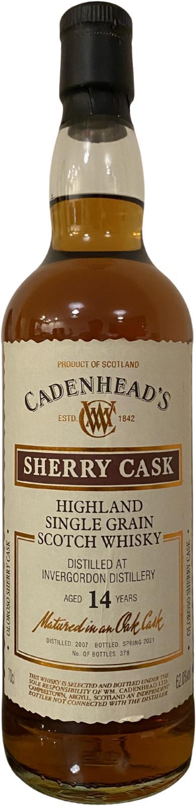 Invergordon 2007 CA  Wood Range - Sherry Cask