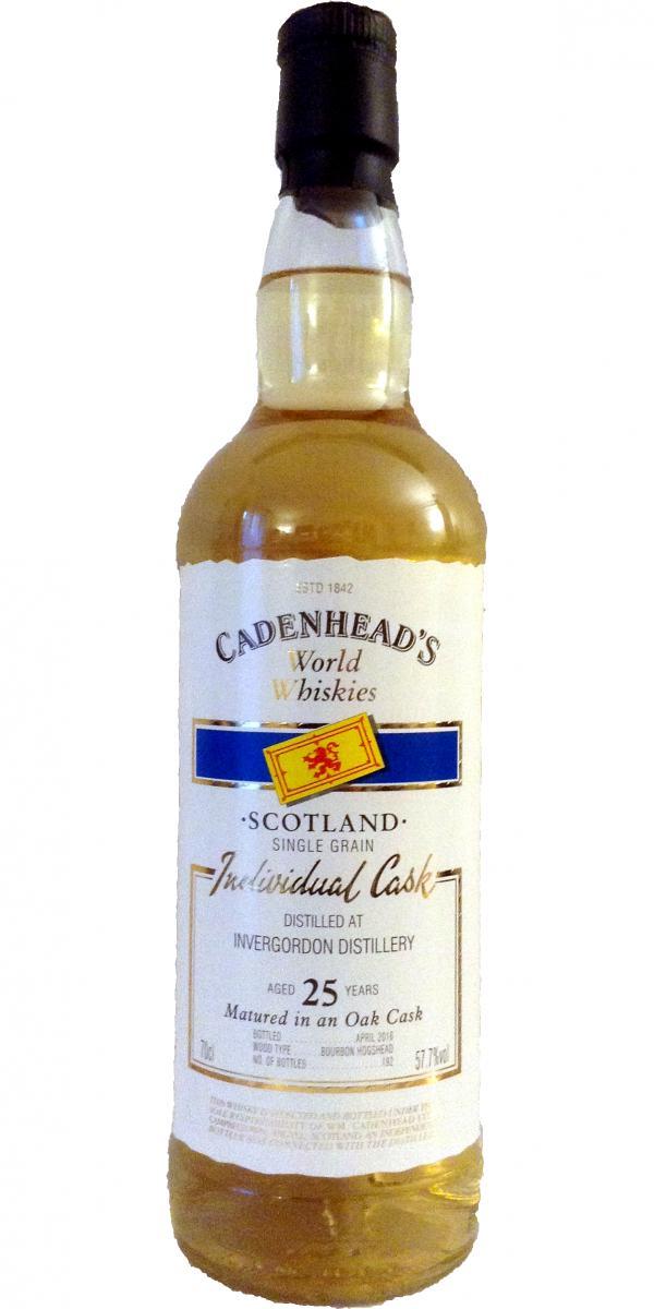 Invergordon 25-year-old CA  World Whiskies - Individual Cask