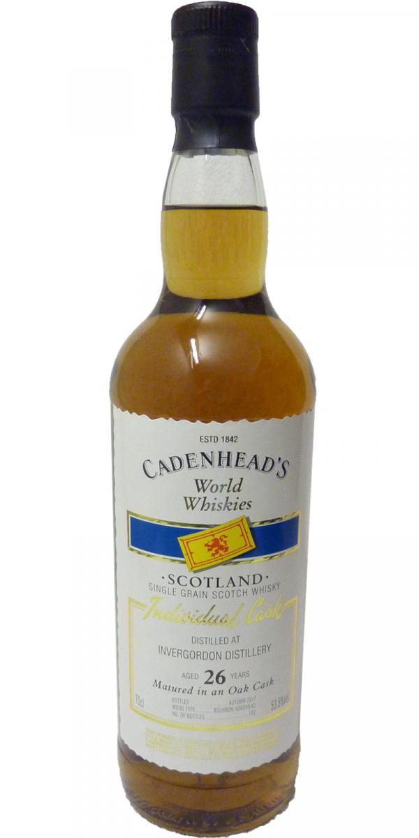 Invergordon 26-year-old CA  World Whiskies - Individual Cask