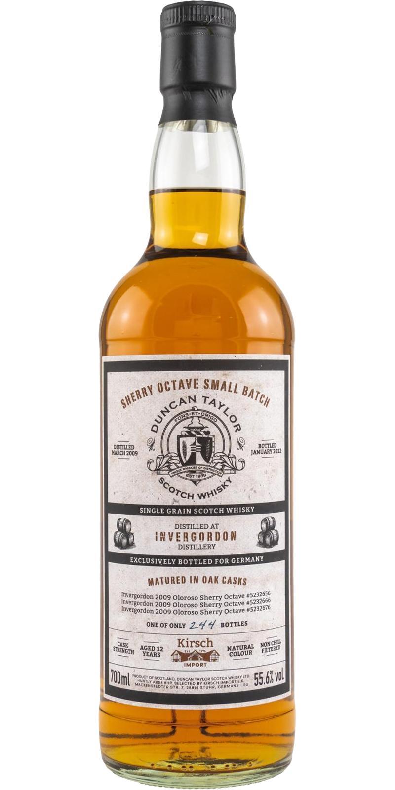Invergordon 2009 DT  Sherry Octave Small Batch