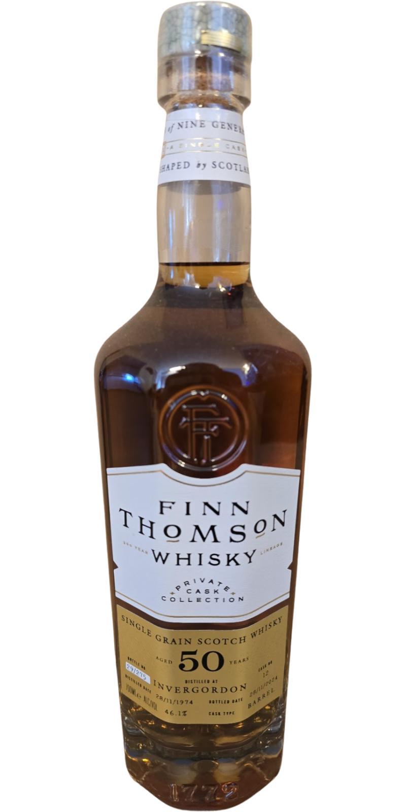 Invergordon 1974 FnTs  Private Cask Collection