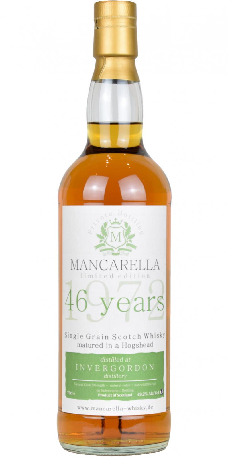 Invergordon 1972 Ma      Single Grain Scotch Whisky