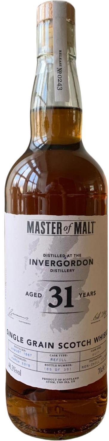 Invergordon 1987 MoM  Master of Malt Collection