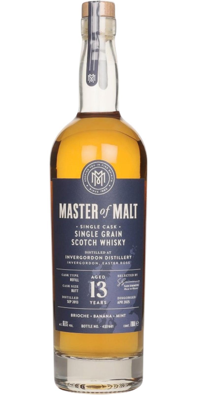 Invergordon 2013 MoM  Single Cask