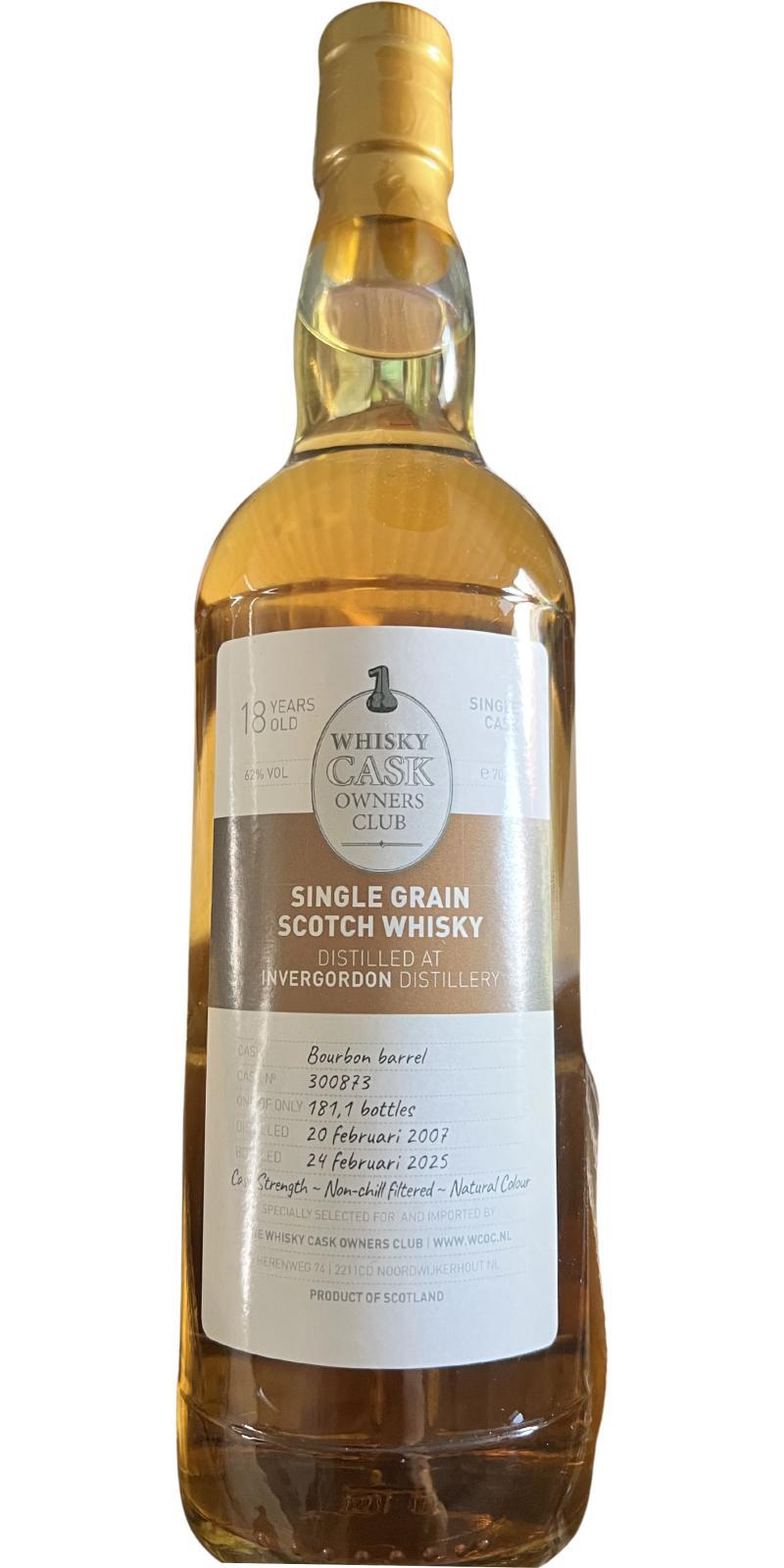 Invergordon 2007 UD  Whisky Cask Owners Club